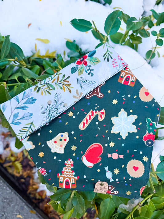 Merry Mornings Dog Bandana (double-sided)