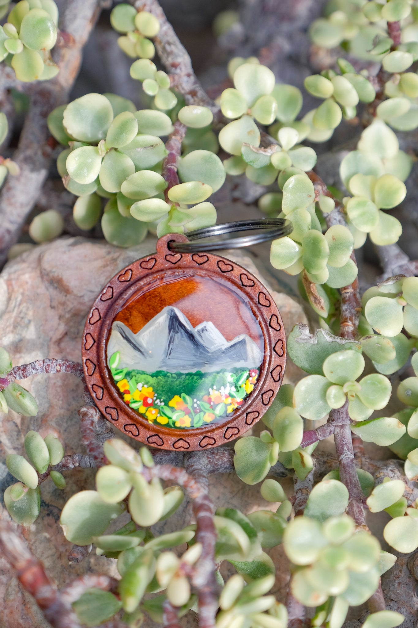 NEW -Spring hike wooden bezel tags