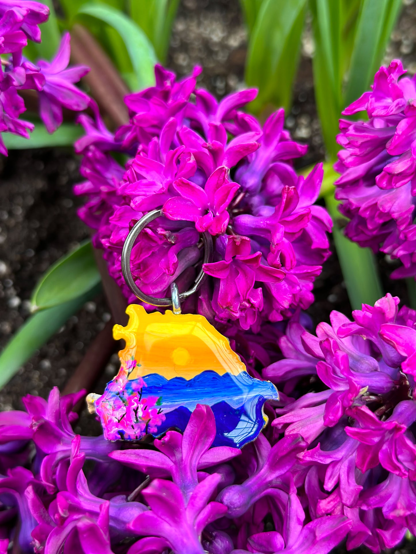 NEW - Sunset blossoms antler tags