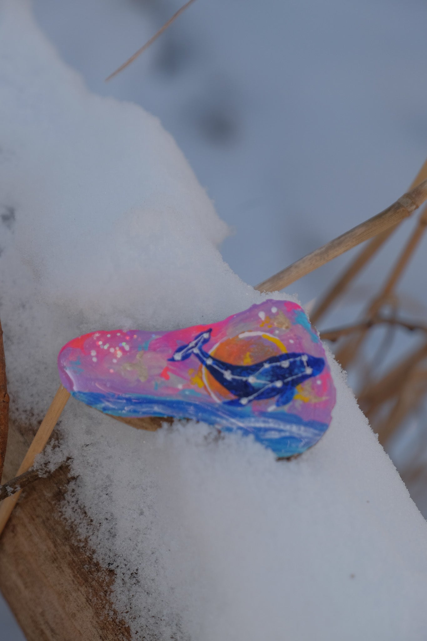 Celestial Whale Premade Antler Tags