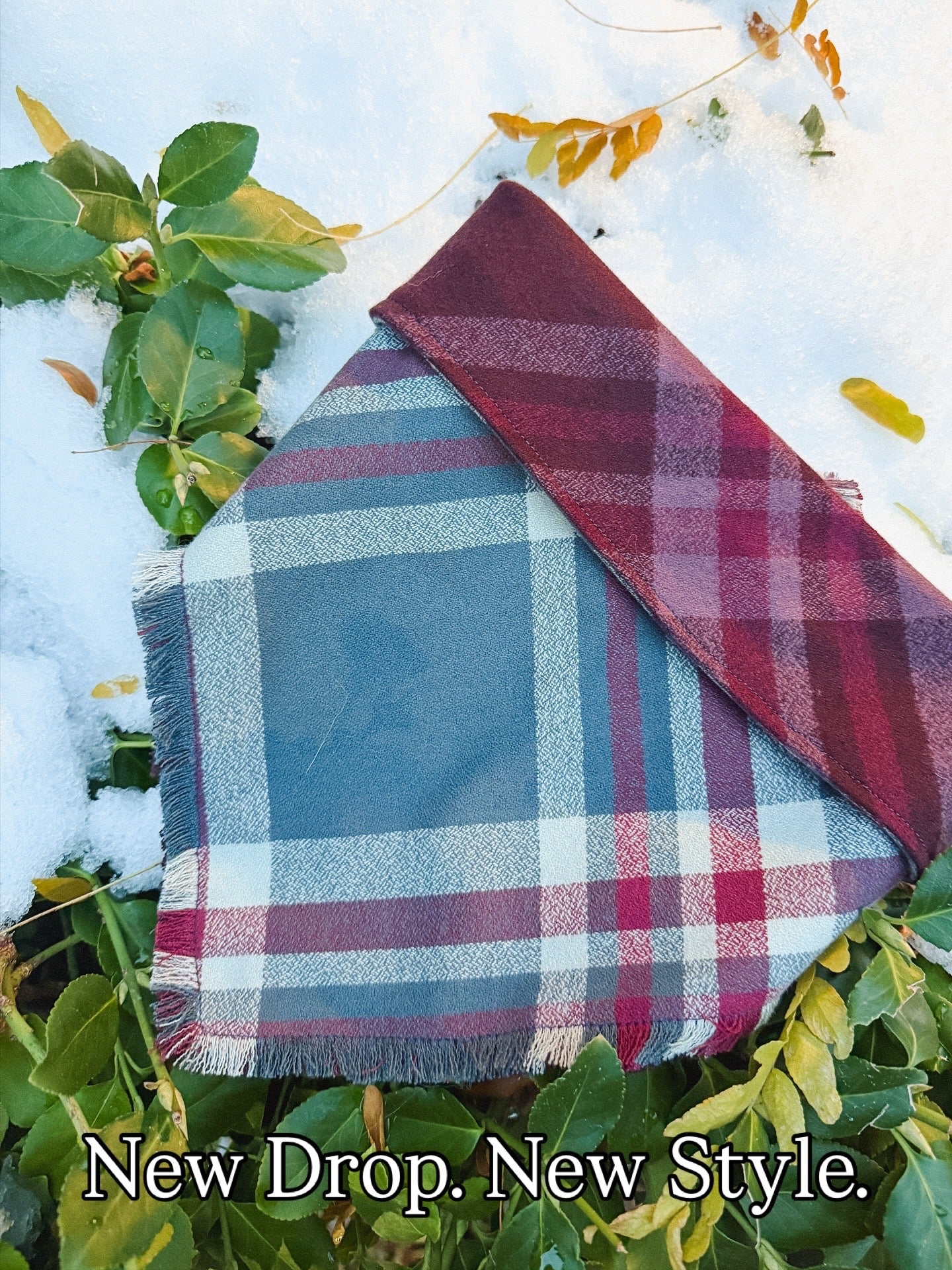 Frosted Mulberry Dog Bandana (double-sided)