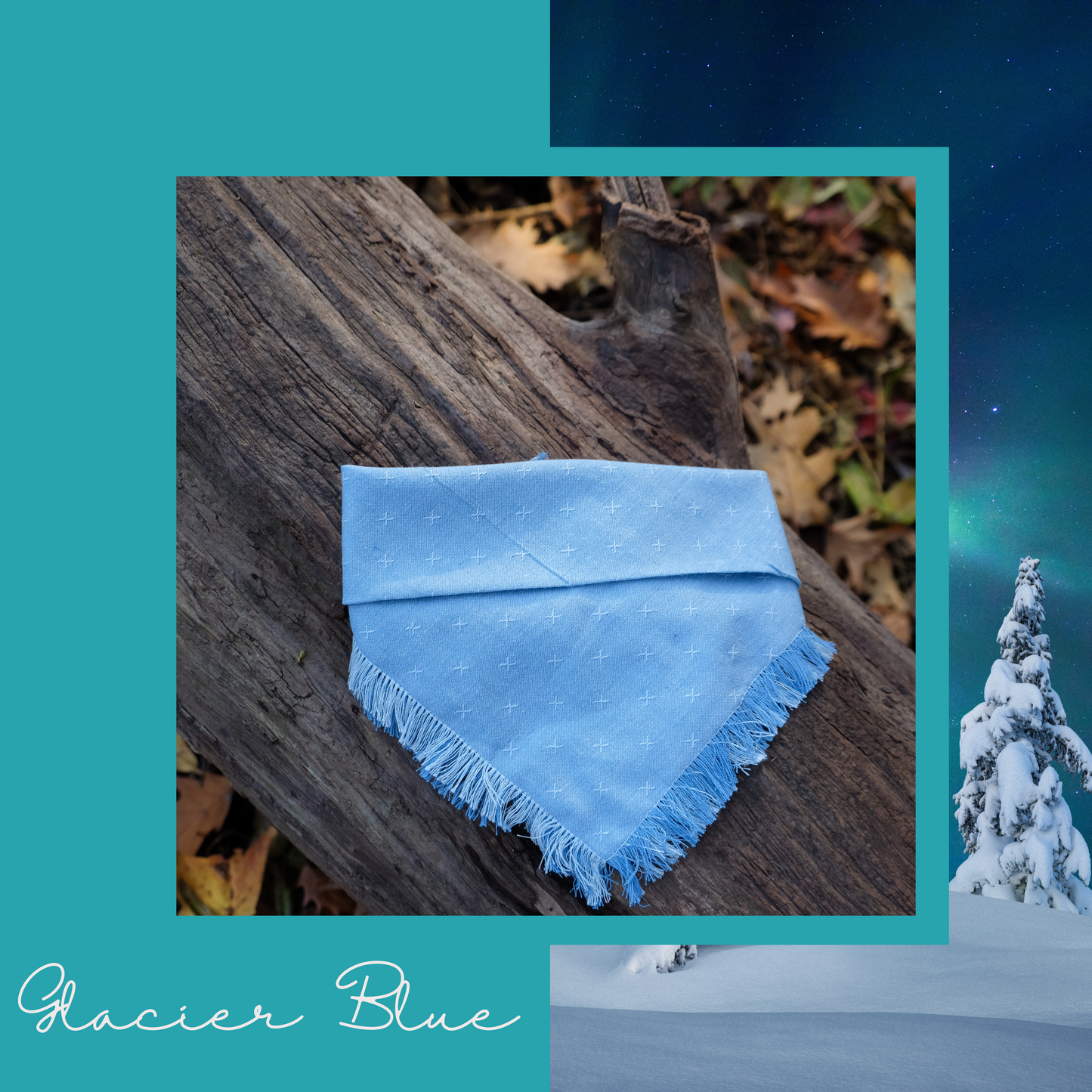 Winter release - Glacier Blue bandana
