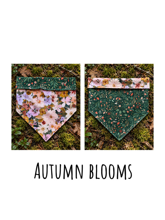Autumn Blooms double-sided bandana